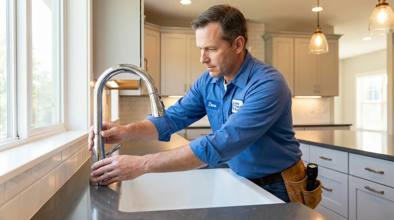 Kitchen faucet installation by Johns Plumbing LLC in Barataria