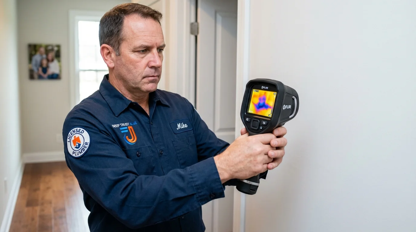 Thermal imaging leak detection by Johns Plumbing LLC in Barataria